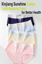 Soft Xinjiang Cotton Women's Panties - High-Waist A-Class Cotton with Antibacterial Gusset