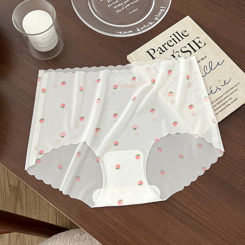 Cloud Ice Silk Strawberry Panties