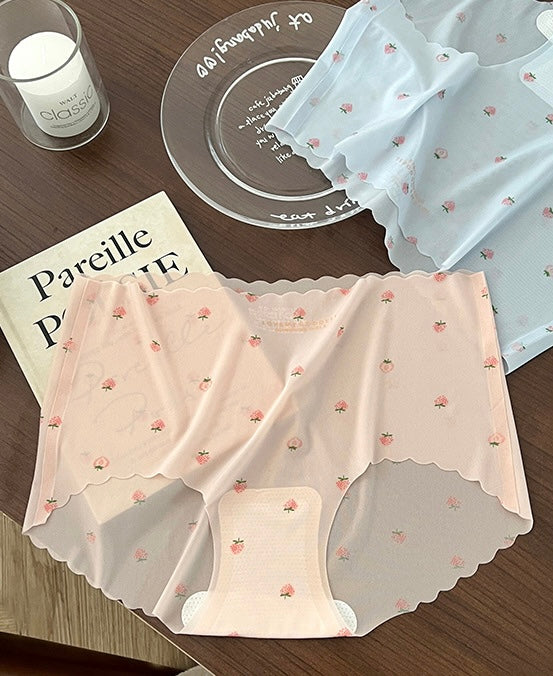 Cloud Ice Silk Strawberry Panties