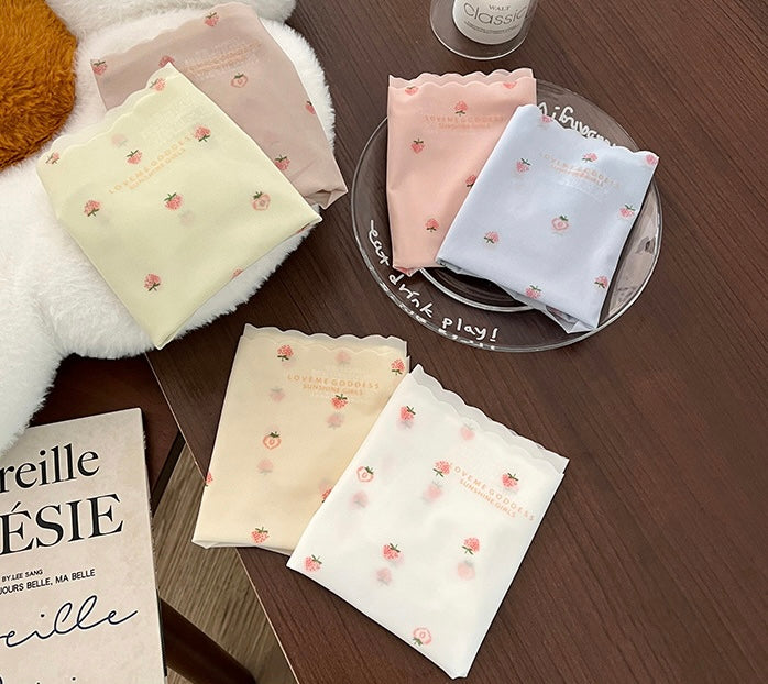 Cloud Ice Silk Strawberry Panties