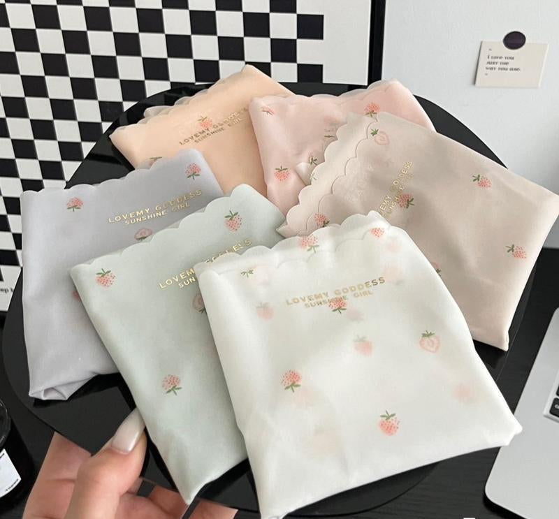 Cloud Ice Silk Strawberry Panties