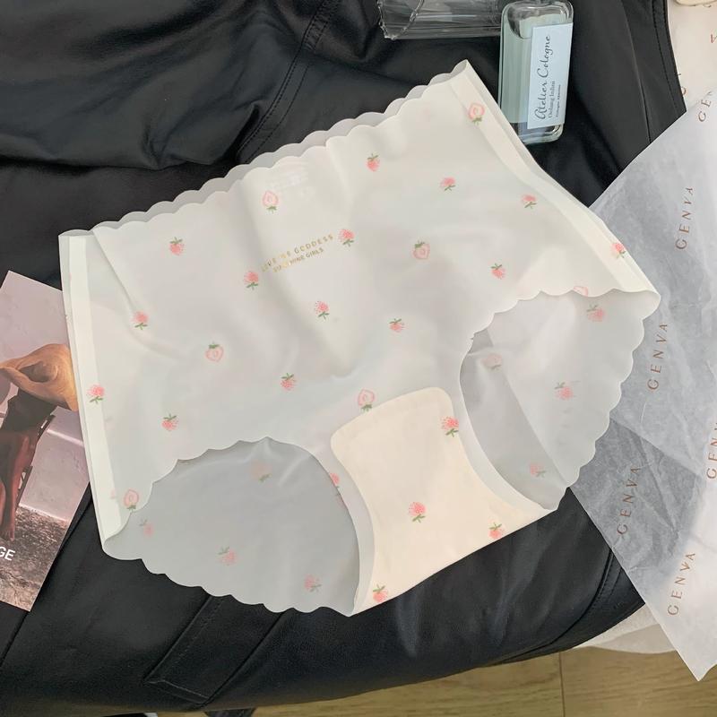 Cloud Ice Silk Strawberry Panties