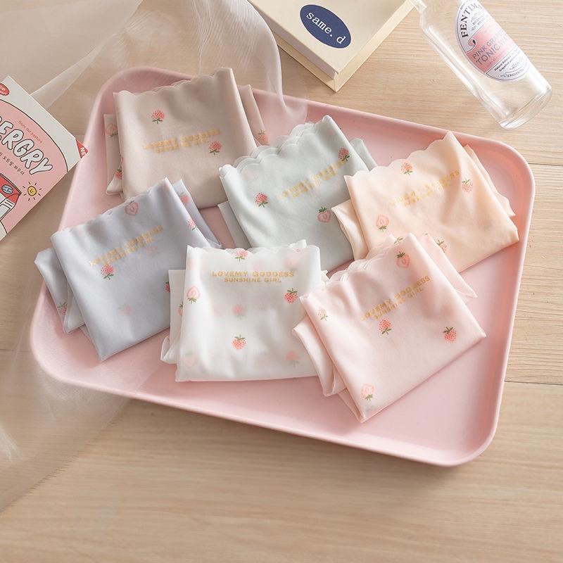 Cloud Ice Silk Strawberry Panties